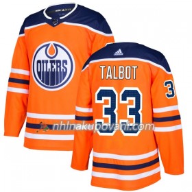 Edmonton Oilers Dresy Cam Talbot 33 Adidas 2017-2018 Oranžová Authentic - Pánské